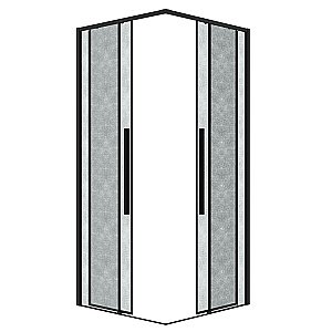 Душевой уголок Grossman Galaxy 300.K33.01.1010.21.02 100x100 стекло шиншилла/профиль черный матовый купить в интернет-магазине Sanbest