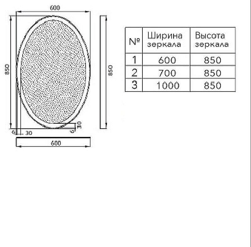 Зеркало Aquanet Комо 60х85 в ванную от интернет-магазине сантехники Sanbest