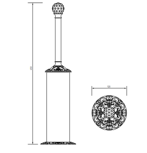 Ершик для туалета Migliore Cristalia ML.CRS-60.213.DO золото/Swarovski купить в интернет-магазине сантехники Sanbest