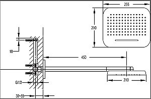 Верхний душ Cezares TESORO-TD2P-01 купить в интернет-магазине сантехники Sanbest