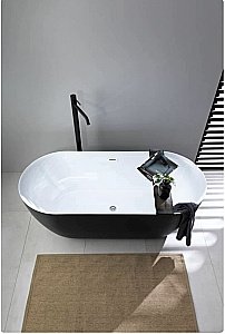 Акриловая ванна Aquanet DELIGHT 289723 170x78 белый/черный матовый купить в интернет-магазине Sanbest