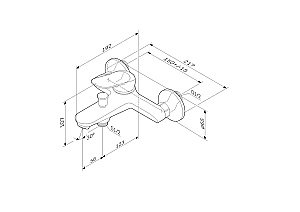 Смеситель для ванны AM.PM Sunny F85C10000 купить в интернет-магазине сантехники Sanbest