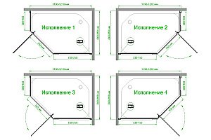 Душевой уголок Royal Bath TR RB1285TR-T-BL 85х120 прозрачное стекло/профиль черный купить в интернет-магазине Sanbest