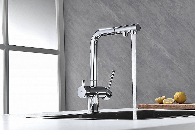 Смеситель для кухни Paulmark Serpentine Se213222-CR хром купить в интернет-магазине сантехники Sanbest