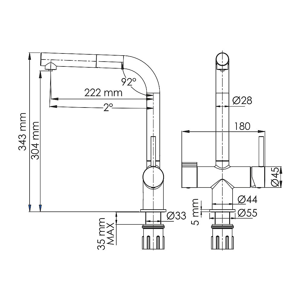 Смеситель для кухни WasserKraft A8927 никель купить в интернет-магазине сантехники Sanbest
