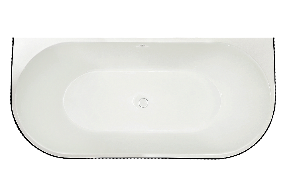 Акриловая ванна Royal Bath NERO RB611903BL-WT 170х80 белый/черный купить в интернет-магазине Sanbest