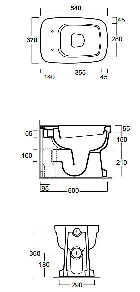 Унитаз приставной SIMAS Evolution EVO01 купить в интернет-магазине Sanbest