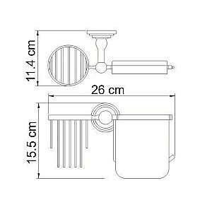 Держатель для освежителя и туалетной бумаги WasserKRAFT Isar K-7359 купить в интернет-магазине сантехники Sanbest