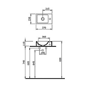 Раковина BERGES Small 182009 37 белая купить в интернет-магазине Sanbest