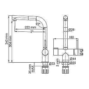 Смеситель для кухни WasserKraft A8927 никель купить в интернет-магазине сантехники Sanbest