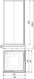 Душевой уголок Радомир Дрим 90 стекло прозрачное/профиль белый купить в интернет-магазине Sanbest