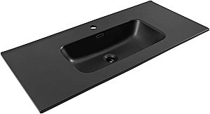 Тумба с раковиной Aquanet Вега 100 344125+329257 белая глянцевая для ванной в интернет-магазине Sanbest