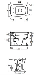 Унитаз приставной SIMAS Evolution EVO01 купить в интернет-магазине Sanbest