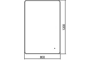 Зеркало ART&MAX SIENA S 120 AM-SieS-600-1000-DS-F в ванную от интернет-магазине сантехники Sanbest