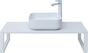 Столешница для раковины Aquanet Арт 100 белый матовый для ванной в интернет-магазине сантехники Sanbest