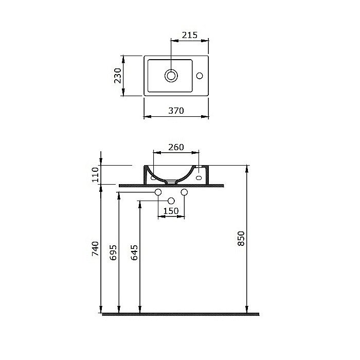 Раковина BERGES Small 182009 37 белая купить в интернет-магазине Sanbest
