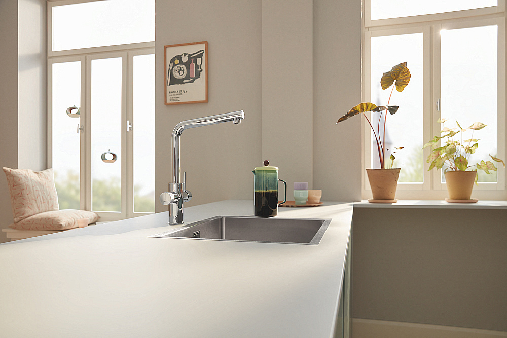 Смеситель для кухни GROHE Blue Pure Minta 30589000 хром купить в интернет-магазине сантехники Sanbest