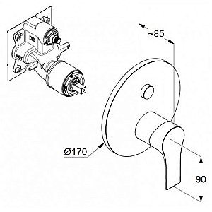 Смеситель для душа Kludi Zenta SL 486590565 хром купить в интернет-магазине сантехники Sanbest