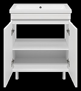 Тумба с раковиной Misty Енисей - 70 Э-Ени01070-012 белая для ванной в интернет-магазине Sanbest