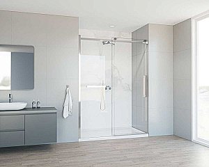 Душевая дверь Vincea Como Soft VDS-1CS150CL 150 профиль хром/стекло прозрачное купить в интернет-магазине Sanbest