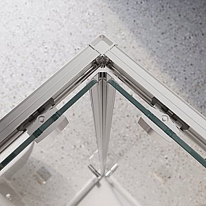 Душевой уголок BelBagno LUCE-AH-22 120х100 стекло прозрачное/профиль хром купить в интернет-магазине Sanbest