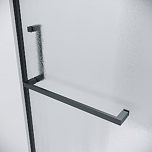 Душевая дверь Grossman Pragma 100 100.K33.03.100.21.02 стекло шиншилла/профиль черный матовый купить в интернет-магазине Sanbest