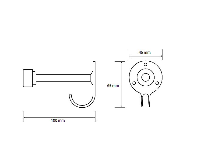 Дверной упор Bemeta Hotel 346218121 нержавеющая сталь купить в интернет-магазине сантехники Sanbest