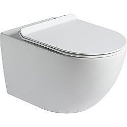 Унитаз подвесной SantiLine SL-5002MW безободковый, с крышкой микролифт, белый матовый купить в интернет-магазине Sanbest