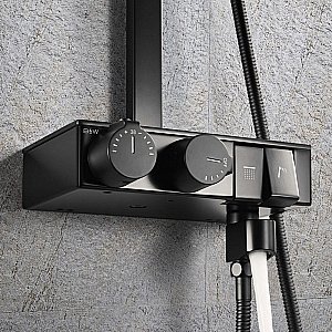 Душевая система Black&White UNIVERSE U7855В черная матовая купить в интернет-магазине сантехники Sanbest