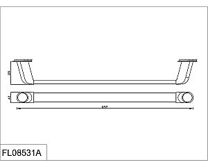 Полотенцедержатель Rush Flores FL08531A 65 cm купить в интернет-магазине сантехники Sanbest