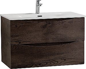 Тумба с раковиной BelBagno MARINO-CER-N-800-2C-SO-RNG-P Rovere Nature Grigio для ванной в интернет-магазине Sanbest