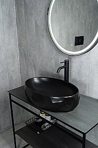 Раковина накладная Gid Bm9030wx черная матовая купить в интернет-магазине Sanbest