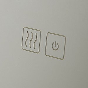 Зеркало с LED подстветкой Cezares CADRO CZR-SPC-LED-TCH-WARM 100x100 черный в ванную от интернет-магазине сантехники Sanbest