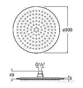 Верхний душ Roca Raindream 5B2550C00 купить в интернет-магазине сантехники Sanbest