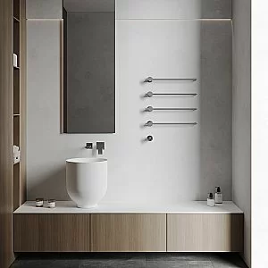 Полотенцесушитель электрический ABBER Charme AH4004 хром купить в интернет-магазине сантехники Sanbest