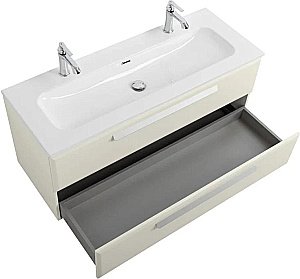 Тумба с раковиной Cezares ECO-CER-N 120 ECO-CER-N-1200-2C-SO-AS-P альпака брашированная для ванной в интернет-магазине Sanbest