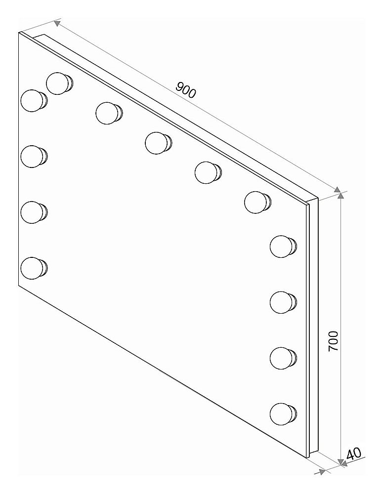 Зеркало гримерное Континент Антураж ЗГП06 90x70 в ванную от интернет-магазине сантехники Sanbest
