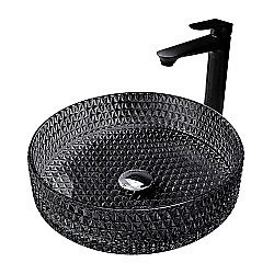 Раковина накладная ABBER Glas AK2301B черная купить в интернет-магазине Sanbest