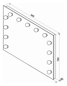 Зеркало гримерное Континент Антураж ЗГП06 90x70 в ванную от интернет-магазине сантехники Sanbest