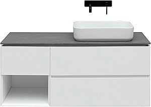 Тумба с раковиной Allen Brau INFINITY 1.21007.WM 120 R белая матовая для ванной в интернет-магазине Sanbest