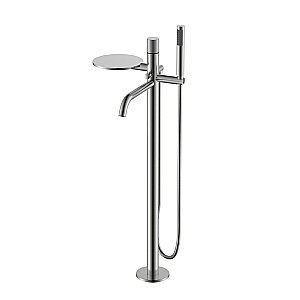 Смеситель для ванны Boheme Stick 129-NB.4 никель брашированный/ручка SPIRALE купить в интернет-магазине сантехники Sanbest