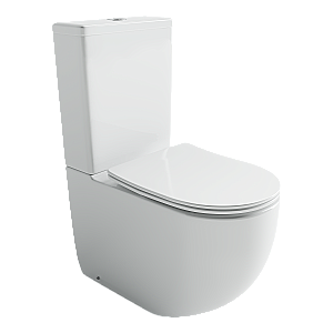 Унитаз напольный Ceramica Nova Metropol CN4001T белый, с крышкой микролифт, с бачком, безободковый, слив-торнадо купить в интернет-магазине Sanbest