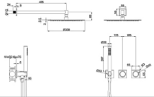 Душевая система Vincea Alto VSFW-6AL1GM вороненая сталь купить в интернет-магазине сантехники Sanbest
