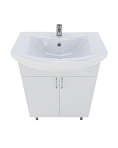 Тумба с раковиной Orange Лайт LA-60TUW+GR белая для ванной в интернет-магазине Sanbest