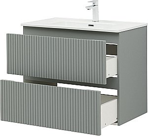Тумба с раковиной Aquanet Джейн (Flat) 335434/330431 80 мисти грин для ванной в интернет-магазине Sanbest