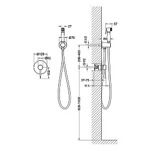 Гигиенический душ Timo SAONA 2389/18SM черное золото купить в интернет-магазине сантехники Sanbest
