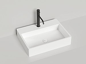 Раковина Salini OTTAVIA 1103101GF 59,5 из искусственного камня S-Sense, глянцевая, цвет по RAL полностью купить в интернет-магазине Sanbest