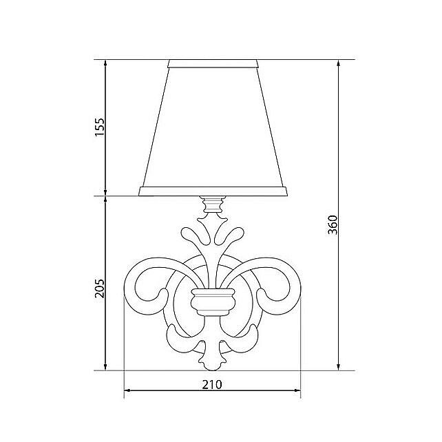 Светильник Caprigo 0083/1F-BO PRCC/16 белый/золото купить в интернет-магазине сантехники Sanbest