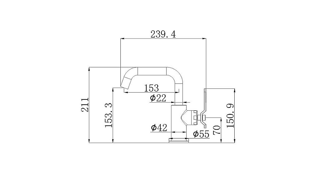 Смеситель для раковины Bronze De Luxe 1760'S LOFT 1178CG купить в интернет-магазине сантехники Sanbest