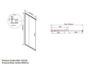 Душевой уголок Vincea Garda VSS-1G1212CLB 120x120 купить в интернет-магазине Sanbest